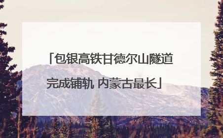 包银高铁甘德尔山隧道完成铺轨 内蒙古最长